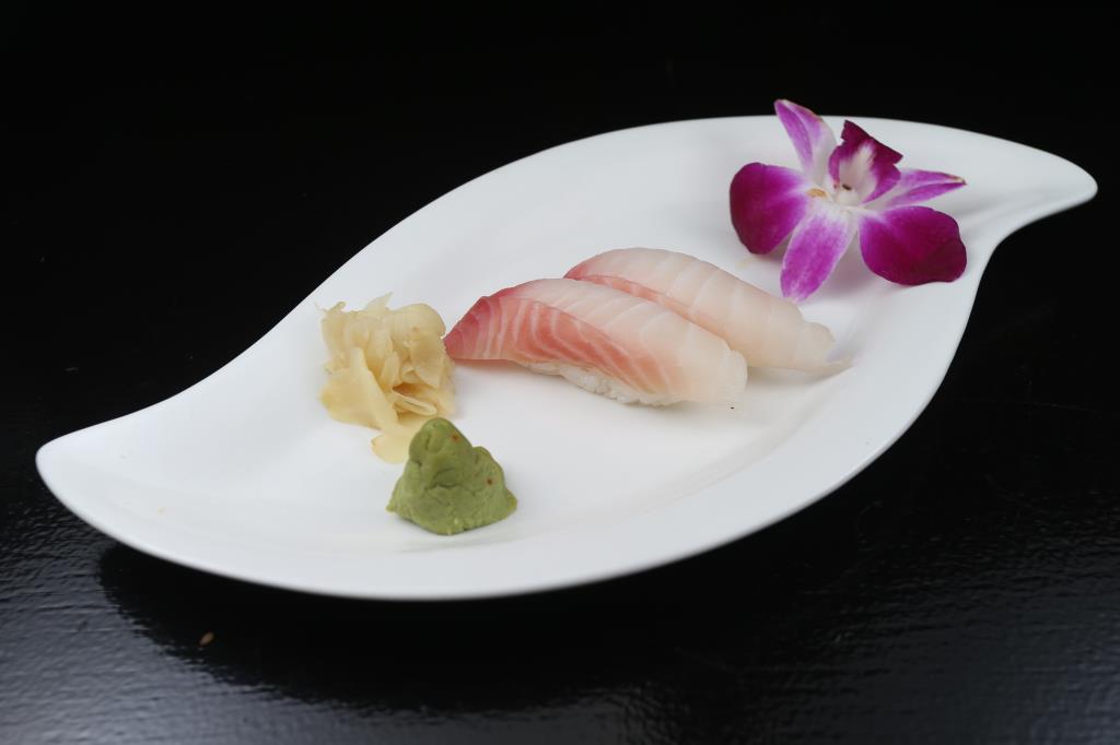 5. tai (red snapper) sushi